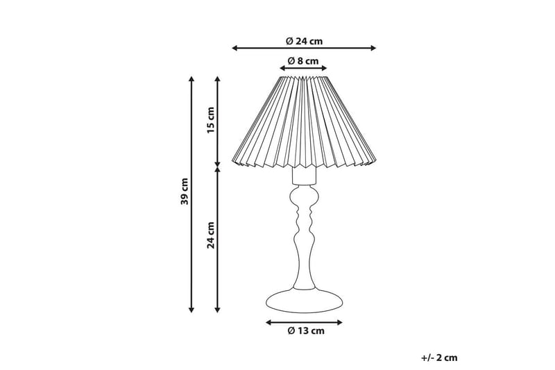 Djerbain Bordlampe 39 cm E14 - Mørkt tre/Hvit - Belysning - Innendørsbelysning & Lamper - Soveromslampe - Sengelamper - Nattbordslampe stående