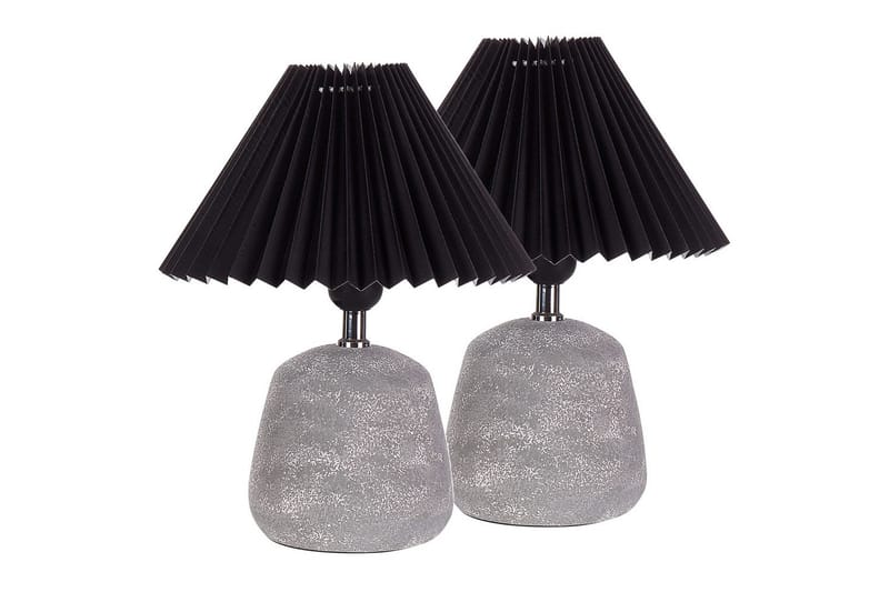 Dovgado Bordlampe 2 stk 32 cm E27 - Lysegrå/Svart - Belysning - Innendørsbelysning & Lamper - Soveromslampe - Sengelamper - Nattbordslampe stående