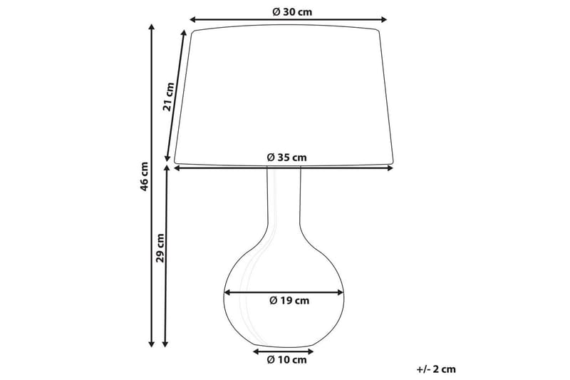 Elafonisos Bordlampe 46 cm E27 - Hvit - Belysning - Innendørsbelysning & Lamper - Soveromslampe - Sengelamper - Nattbordslampe stående