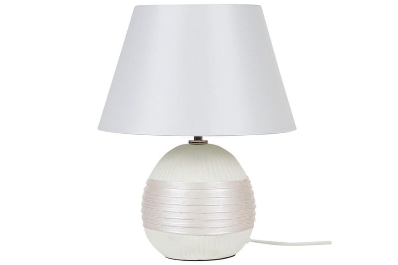 Evarado Bordlampe 37 cm E27 - Beige/Kremhvit - Belysning - Innendørsbelysning & Lamper - Soveromslampe - Sengelamper - Nattbordslampe stående