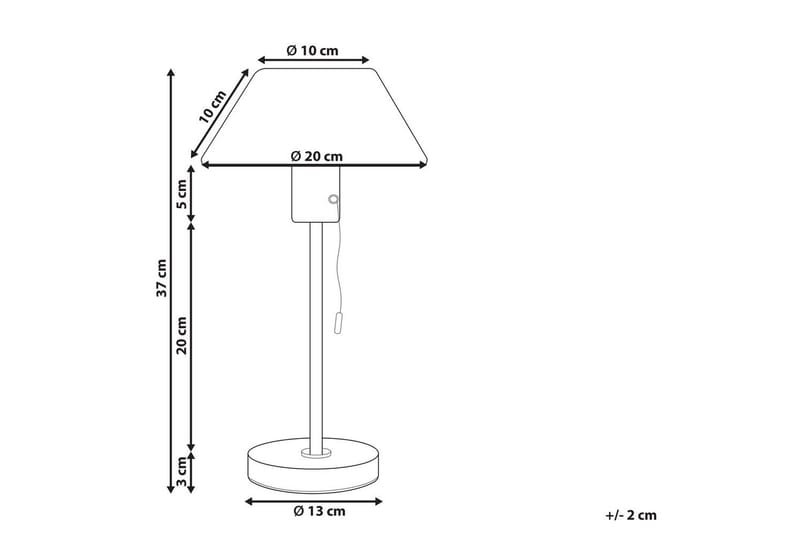 Filfla Bordlampe 37 cm E27 - Lysegrå - Belysning - Innendørsbelysning & Lamper - Soveromslampe - Sengelamper - Nattbordslampe stående