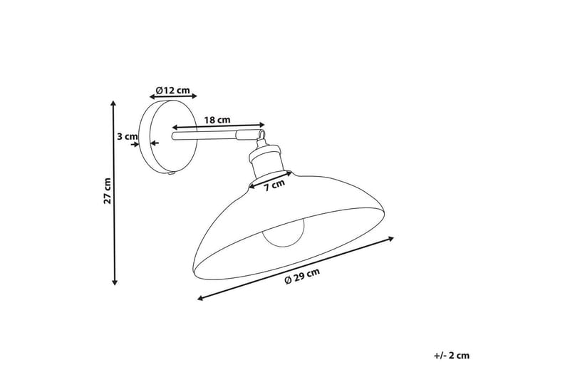 Gavdo Vegglampe E27 - Svart/Messing - Belysning - Innendørsbelysning & Lamper - Soveromslampe - Sengelamper - Sengelampe vegg