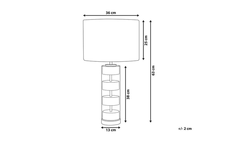 Giannutri Bordlampe 65 cm E27 - Gull/Hvit - Belysning - Innendørsbelysning & Lamper - Soveromslampe - Sengelamper - Nattbordslampe stående