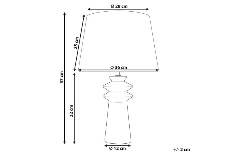 Gigliotan Bordlampe 57 cm E27 - Svart/Hvit - Belysning - Innendørsbelysning & Lamper - Soveromslampe - Sengelamper - Nattbordslampe stående