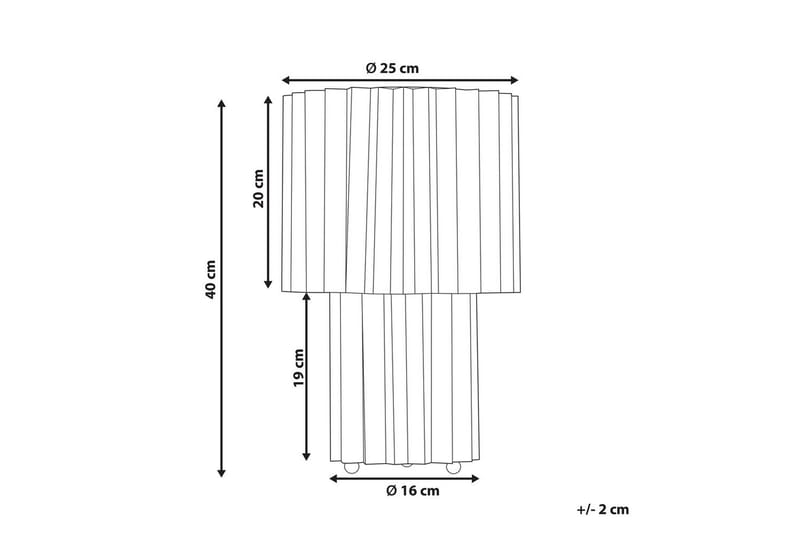 Gozocap Bordlampe 40 cm E27 - Hvit - Belysning - Innendørsbelysning & Lamper - Soveromslampe - Sengelamper - Nattbordslampe stående