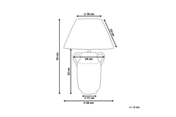 Hecate Bordlampe 53 cm E27 - Flerfarget - Belysning - Innendørsbelysning & Lamper - Soveromslampe - Sengelamper - Nattbordslampe stående