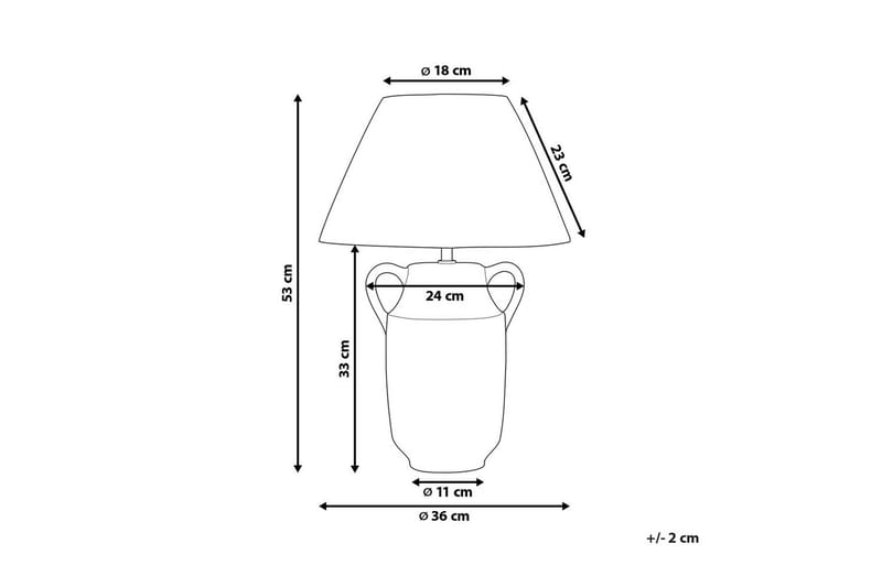 Hecate Bordlampe 53 cm E27 - Flerfarget - Belysning - Innendørsbelysning & Lamper - Soveromslampe - Sengelamper - Nattbordslampe stående