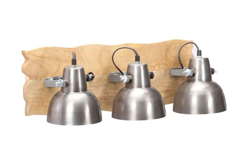 Industriell vegglampe sølv 68x23 cm E27 mangotre - Silver - Belysning - Innendørsbelysning & Lamper - Soveromslampe - Sengelamper - Sengelampe vegg