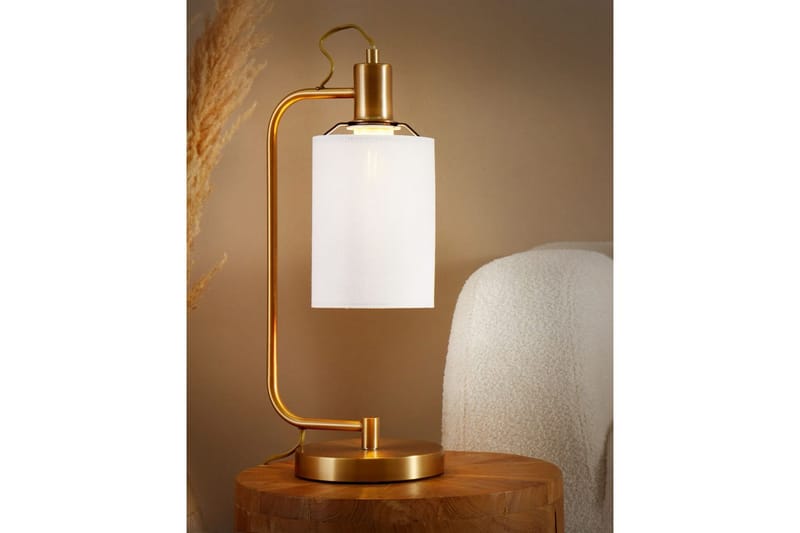 Kallisti Bordlampe 46 cm E27 - Kobber/Hvit - Belysning - Innendørsbelysning & Lamper - Soveromslampe - Sengelamper - Nattbordslampe stående