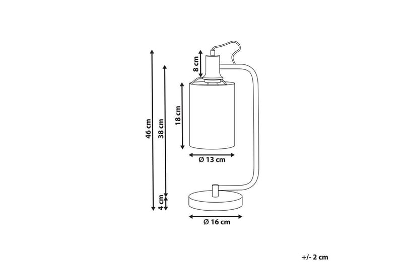 Kallisti Bordlampe 46 cm E27 - Kobber/Hvit - Belysning - Innendørsbelysning & Lamper - Soveromslampe - Sengelamper - Nattbordslampe stående