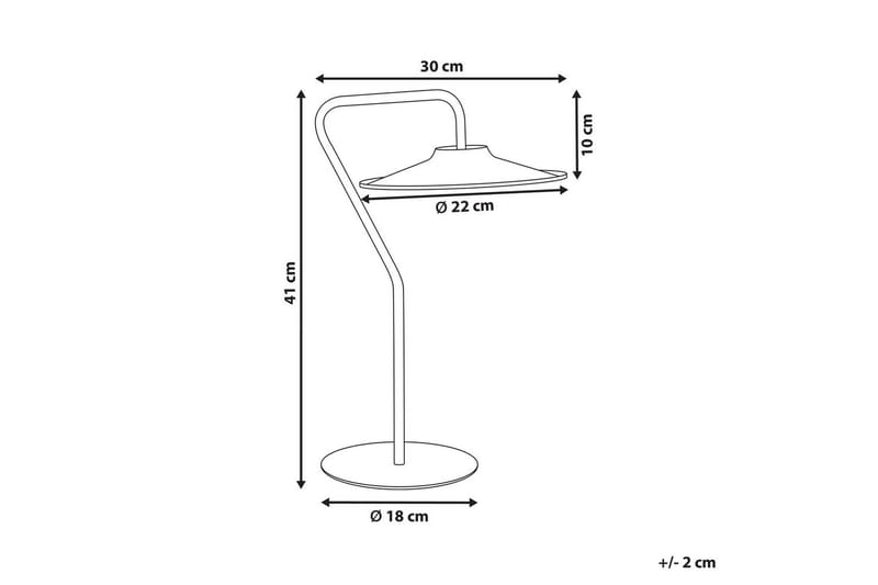 Karpathy LED Bordlampe 41 cm - Hvit - Belysning - Innendørsbelysning & Lamper - Soveromslampe - Sengelamper - Nattbordslampe stående