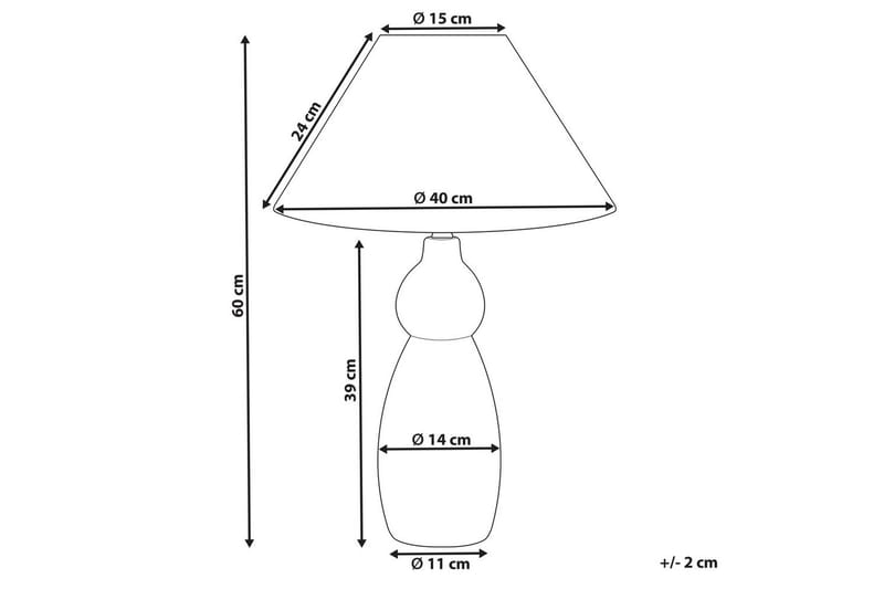 Kastellorizo Bordlampe 60 cm E27 - Mørkeblå/Hvit - Belysning - Innendørsbelysning & Lamper - Soveromslampe - Sengelamper - Nattbordslampe stående