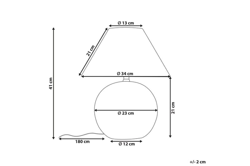 Kinalada Bordlampe 41 cm E27 - Oransje/Brun - Belysning - Innendørsbelysning & Lamper - Soveromslampe - Sengelamper - Nattbordslampe stående