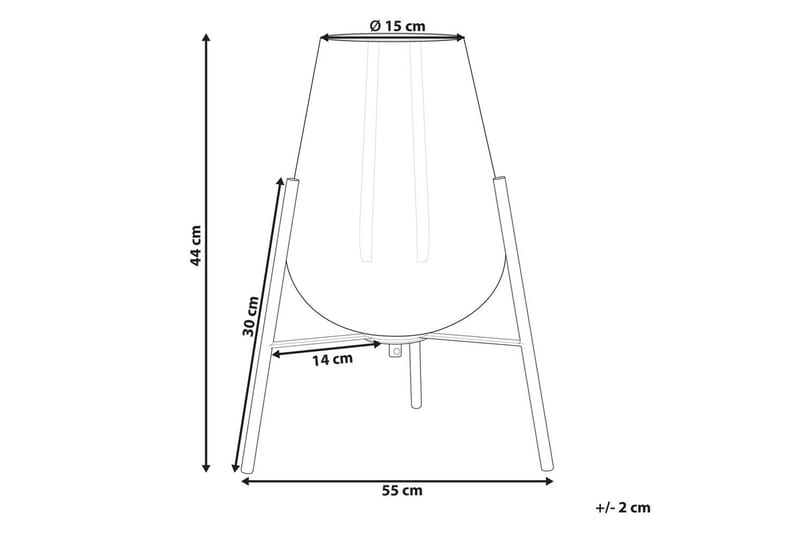 Lampione Bordlampe 44 cm E27 - Flerfarget - Belysning - Innendørsbelysning & Lamper - Soveromslampe - Sengelamper - Nattbordslampe stående