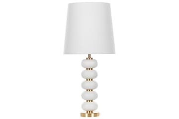 Laros Bordlampe 80 cm E27 - Hvit/Gull - Belysning - Innendørsbelysning & Lamper - Soveromslampe - Sengelamper - Nattbordslampe stående