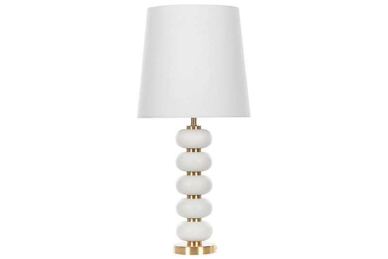 Laros Bordlampe 80 cm E27 - Hvit/Gull - Belysning - Innendørsbelysning & Lamper - Soveromslampe - Sengelamper - Nattbordslampe stående