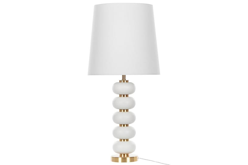 Laros Bordlampe 80 cm E27 - Hvit/Gull - Belysning - Innendørsbelysning & Lamper - Soveromslampe - Sengelamper - Nattbordslampe stående