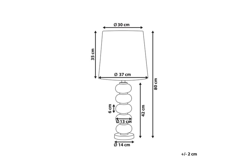 Laros Bordlampe 80 cm E27 - Hvit/Gull - Belysning - Innendørsbelysning & Lamper - Soveromslampe - Sengelamper - Nattbordslampe stående