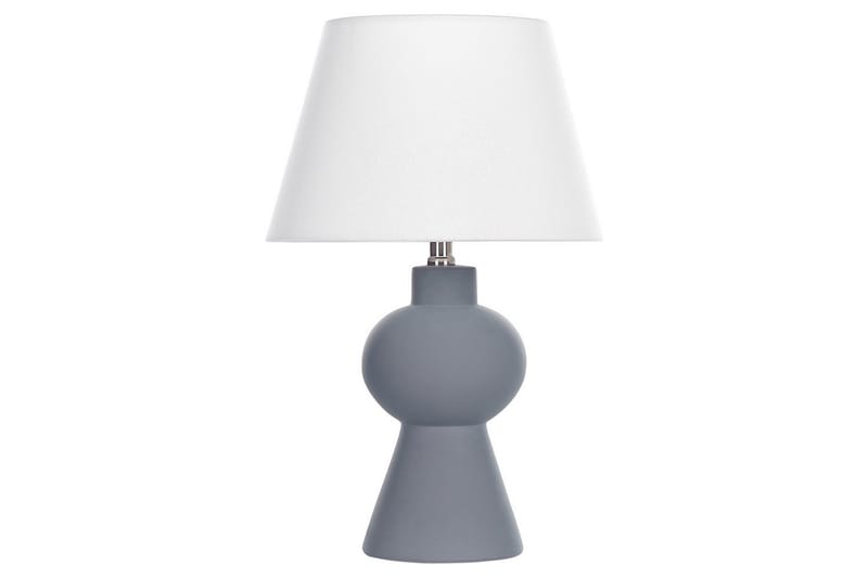 Lemiros Bordlampe 48 cm E27 - Grå/Hvit - Belysning - Innendørsbelysning & Lamper - Soveromslampe - Sengelamper - Nattbordslampe stående