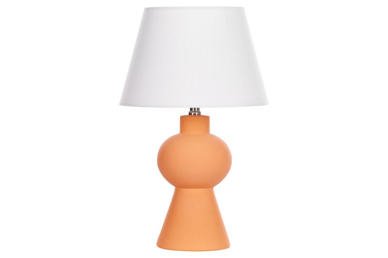 Lemiros Bordlampe 48 cm E27 - Oransje/Hvit - Belysning - Innendørsbelysning & Lamper - Soveromslampe - Sengelamper - Nattbordslampe stående