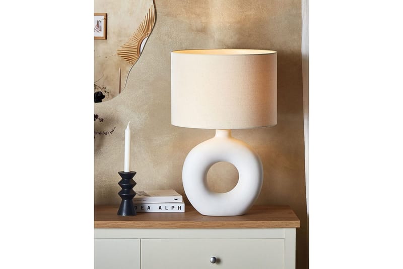 Losventa Bordlampe 58 cm E27 - Lys beige/Hvit - Belysning - Innendørsbelysning & Lamper - Soveromslampe - Sengelamper - Nattbordslampe stående