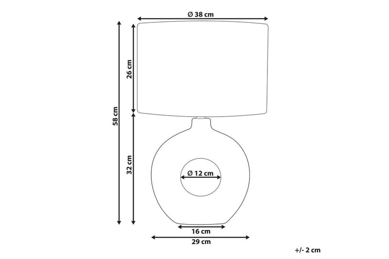 Losventa Bordlampe 58 cm E27 - Lys beige/Hvit - Belysning - Innendørsbelysning & Lamper - Soveromslampe - Sengelamper - Nattbordslampe stående