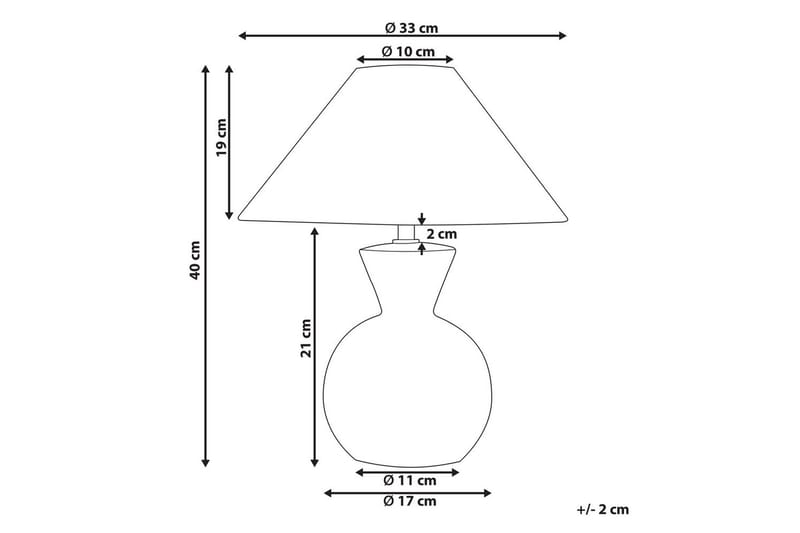 Luminoso Bordlampe 40 cm E27 - Rosa/Hvit - Belysning - Innendørsbelysning & Lamper - Soveromslampe - Sengelamper - Nattbordslampe stående