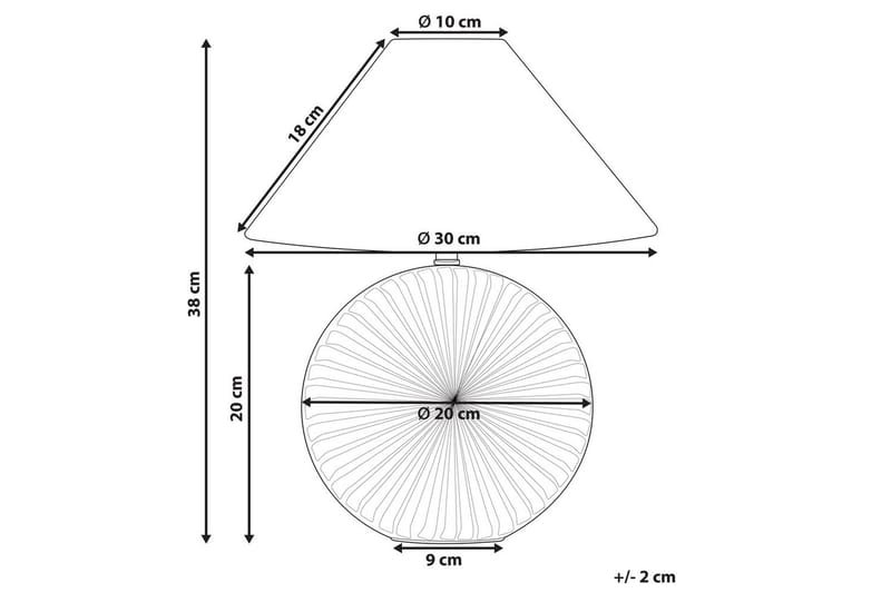 Lunis Bordlampe 38 cm E14 - Transparent/Hvit - Belysning - Innendørsbelysning & Lamper - Soveromslampe - Sengelamper - Nattbordslampe stående