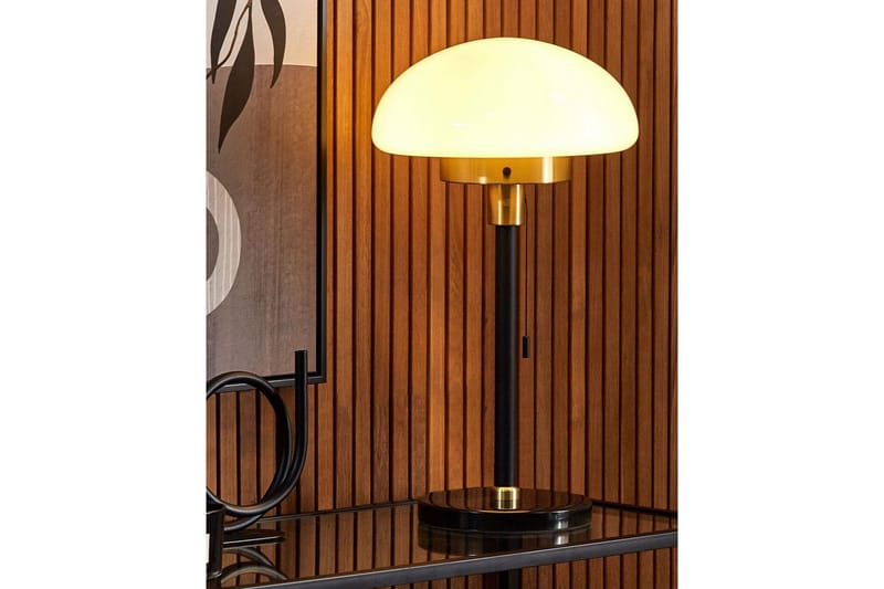 Maltiba Bordlampe 66 cm E27 - Svart/Hvit - Belysning - Innendørsbelysning & Lamper - Soveromslampe - Sengelamper - Nattbordslampe stående