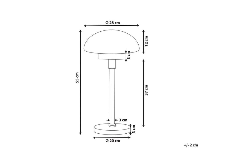 Maltiba Bordlampe 66 cm E27 - Svart/Hvit - Belysning - Innendørsbelysning & Lamper - Soveromslampe - Sengelamper - Nattbordslampe stående