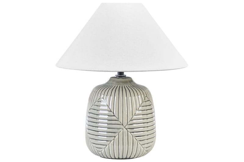 Mykonos Bordlampe 37 cm E14 - Grå/Hvit - Belysning - Innendørsbelysning & Lamper - Soveromslampe - Sengelamper - Nattbordslampe stående