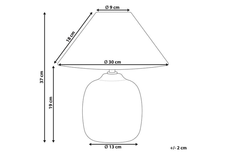 Mykonos Bordlampe 37 cm E14 - Grå/Hvit - Belysning - Innendørsbelysning & Lamper - Soveromslampe - Sengelamper - Nattbordslampe stående