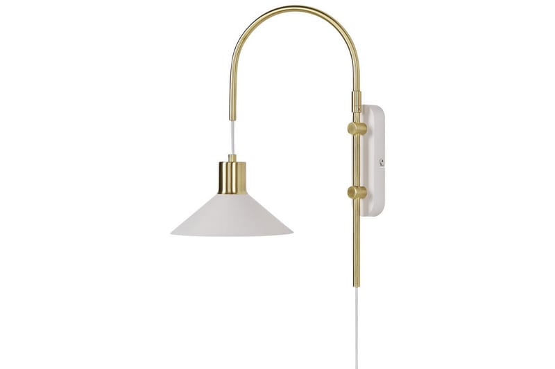 Ozmi Vegglampe 44 cm E27 - Gull/Hvit - Belysning - Innendørsbelysning & Lamper - Soveromslampe - Sengelamper - Sengelampe vegg