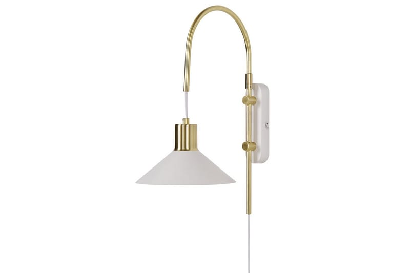 Ozmi Vegglampe 44 cm E27 - Gull/Hvit - Belysning - Innendørsbelysning & Lamper - Soveromslampe - Sengelamper - Sengelampe vegg