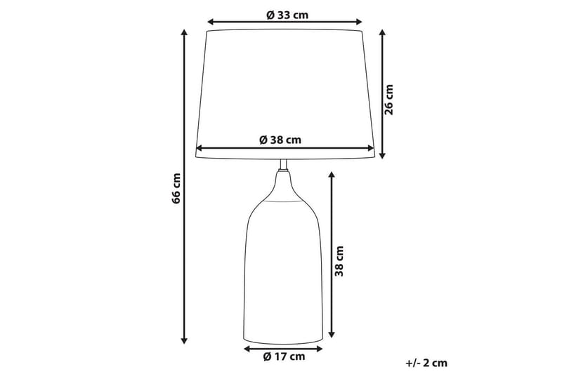 Palmarola Bordlampe 66 cm E27 - Blå/Hvit - Belysning - Innendørsbelysning & Lamper - Soveromslampe - Sengelamper - Nattbordslampe stående