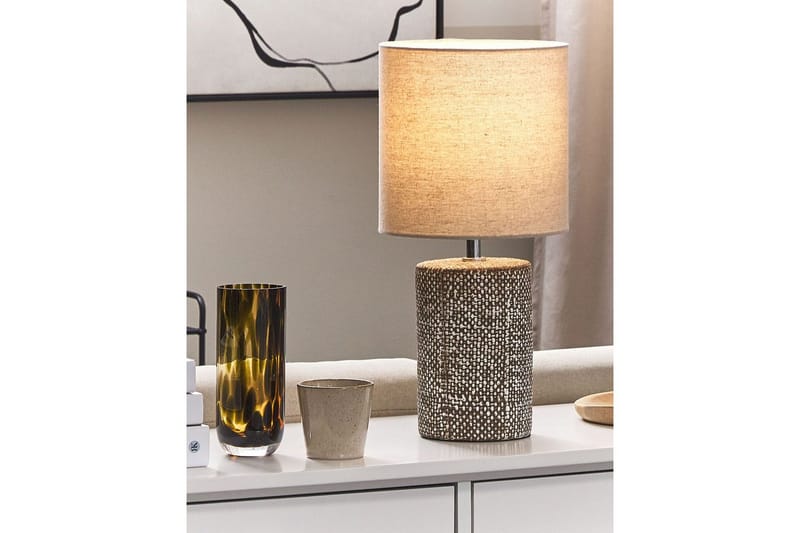 Pyskalo Bordlampe 43 cm E14 - Brun/Beige - Belysning - Innendørsbelysning & Lamper - Soveromslampe - Sengelamper - Nattbordslampe stående