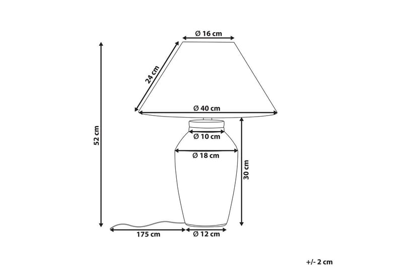 Rodbrera Bordlampe 52 cm E27 - Lys beige/Brun - Belysning - Innendørsbelysning & Lamper - Soveromslampe - Sengelamper - Nattbordslampe stående