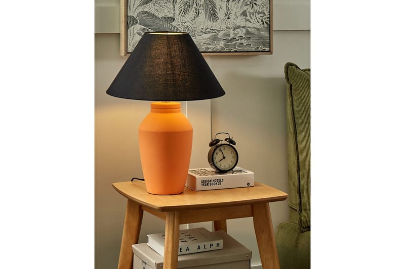 Rodbrera Bordlampe 52 cm E27 - Oransje/Svart - Belysning - Innendørsbelysning & Lamper - Soveromslampe - Sengelamper - Nattbordslampe stående