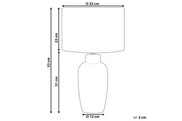 Samoste Bordlampe 53 cm E27 - Marineblå/Hvit - Belysning - Innendørsbelysning & Lamper - Soveromslampe - Sengelamper - Nattbordslampe stående