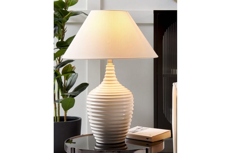 Sandreis Bordlampe 56 cm E27 - Kremhvit - Belysning - Innendørsbelysning & Lamper - Soveromslampe - Sengelamper - Nattbordslampe stående