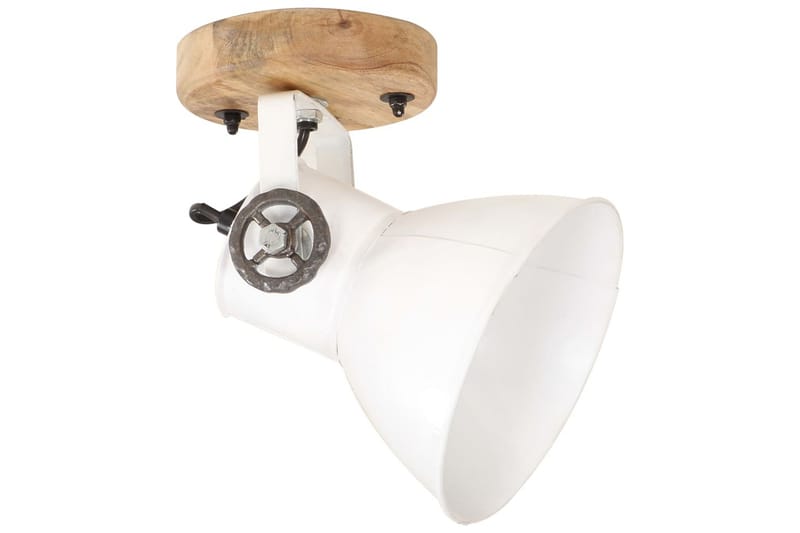 Industrielle vegg-/taklamper 2 stk hvit 20x25 cm E27 - Hvit - Belysning - Innendørsbelysning & Lamper - Soveromslampe - Sengelamper - Sengelampe vegg