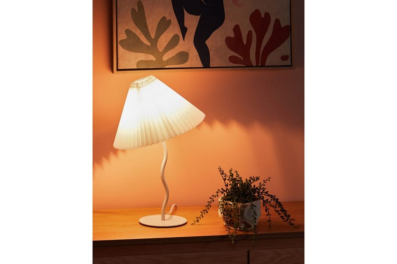 Skiros Bordlampe 48 cm E27 - Hvit - Belysning - Innendørsbelysning & Lamper - Soveromslampe - Sengelamper - Nattbordslampe stående