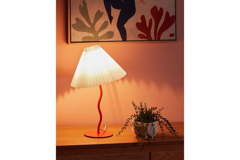 Skiros Bordlampe 48 cm E27 - Oransje/Hvit - Belysning - Innendørsbelysning & Lamper - Soveromslampe - Sengelamper - Nattbordslampe stående