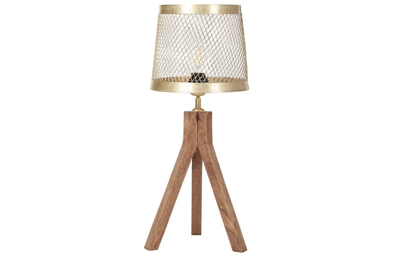 Syrbek Bordlampe 63 cm E27 - Mørkt tre/Messing - Belysning - Innendørsbelysning & Lamper - Soveromslampe - Sengelamper - Nattbordslampe stående