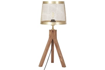 Syrbek Bordlampe 63 cm E27 - Mørkt tre/Messing - Belysning - Innendørsbelysning & Lamper - Soveromslampe - Sengelamper - Nattbordslampe stående