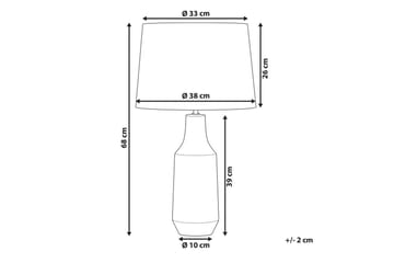 Tavolara Bordlampe 68 cm E27 - Svart/Hvit - Belysning - Innendørsbelysning & Lamper - Soveromslampe - Sengelamper - Nattbordslampe stående