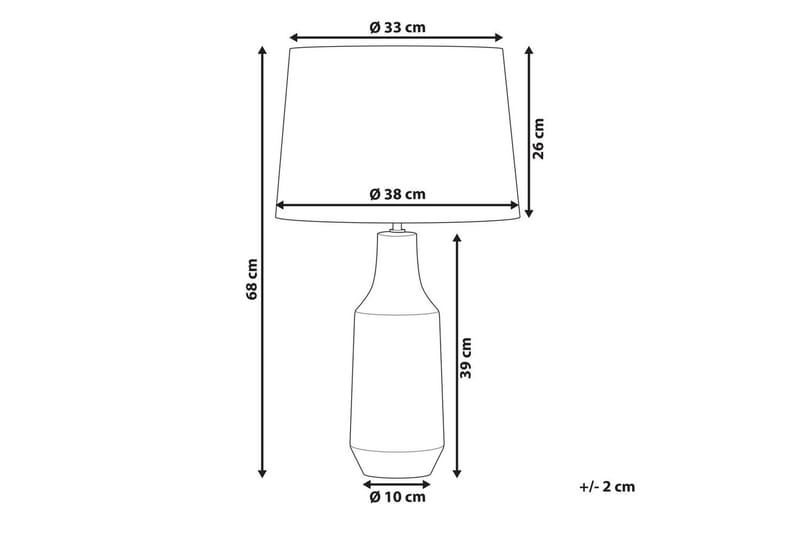 Tavolara Bordlampe 68 cm E27 - Svart/Hvit - Belysning - Innendørsbelysning & Lamper - Soveromslampe - Sengelamper - Nattbordslampe stående