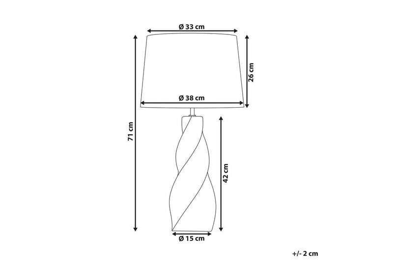 Tavra Bordlampe 71 cm E27 - Grå/Beige - Belysning - Innendørsbelysning & Lamper - Soveromslampe - Sengelamper - Nattbordslampe stående