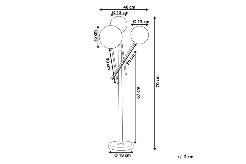 Tavsani Bordlampe 70 cm G4 - Gull - Belysning - Innendørsbelysning & Lamper - Soveromslampe - Sengelamper - Nattbordslampe stående