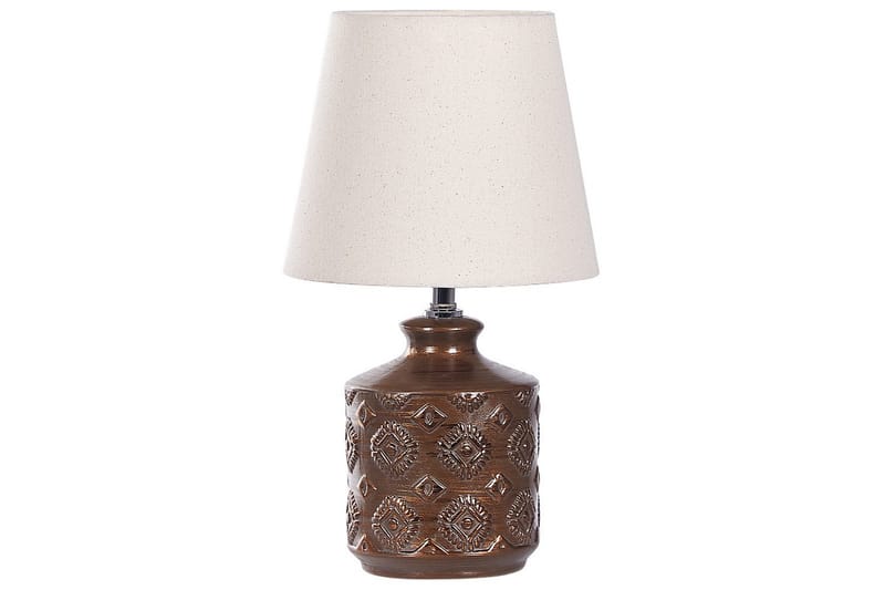 Tesoro Bordlampe 35 cm E14 - Mørkebrun/Beige - Belysning - Innendørsbelysning & Lamper - Soveromslampe - Sengelamper - Nattbordslampe stående